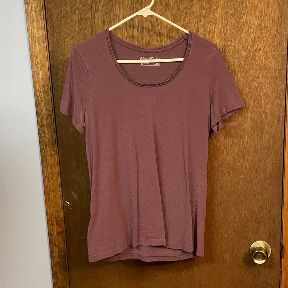 Eddie Bauer Short Sleeve Tee in Plum